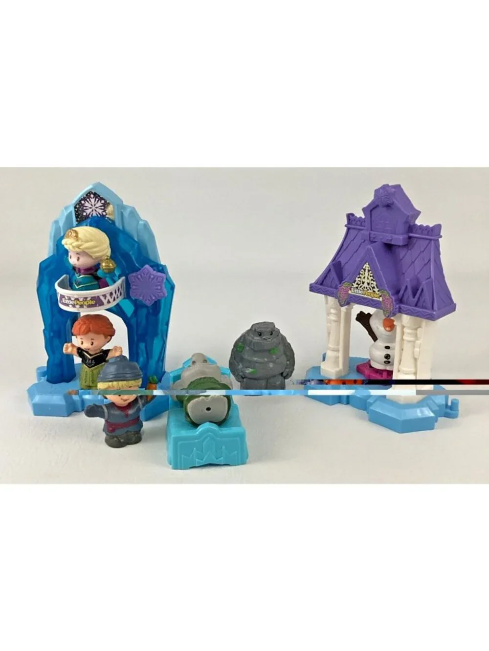 Fisher Price Little People Disney Frozen Snowflake Village Toy Lot Elsa Anna